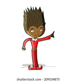 cartoon magic christmas elf