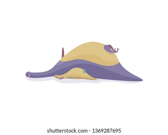 Cartoon magic dragon with child. Relax concept.