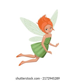 Cartoon magic fairie. A collection of cute fairytale girls characters.