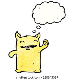 cartoon magic little creature waving