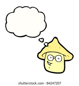 cartoon magic mushroom character