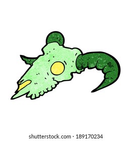 cartoon magic ram skull