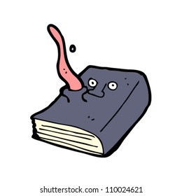 cartoon magic spell book with face