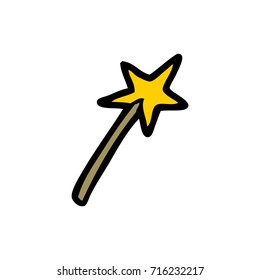 Cartoon Magic Wand Stock Vector (Royalty Free) 716232217 | Shutterstock