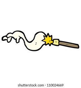 cartoon magic wand casting spell