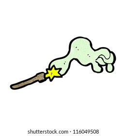 cartoon magic wand casting spell