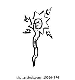 cartoon magic wizard staff