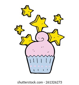 cartoon magical  cupcake