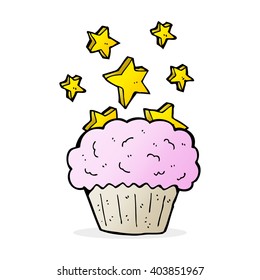 Cartoon Magic Cupcake