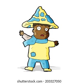 cartoon magical mushroom man