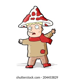 cartoon magical mushroom man