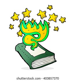cartoon magical spell book