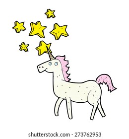 cartoon magical unicorn