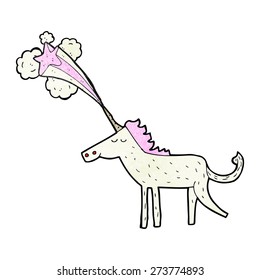 cartoon magical unicorn