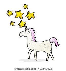 unicornio mágico de dibujos animados