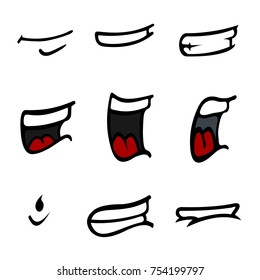 Cartoon Maker Mouth Set Pack Stock Vector (Royalty Free) 754199797 ...