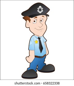 Cartoon male cop