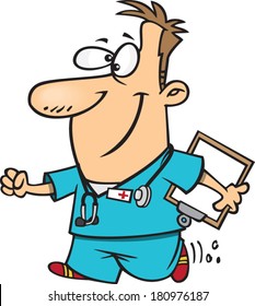 Cartoon Male Nurse