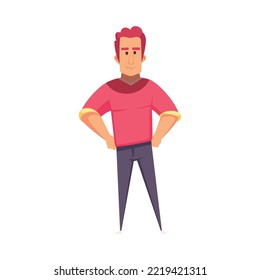 Cartoon male teacher character on white background vector illustration
