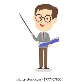 Cartoon Male Teacher Character Vector Stock Vector (Royalty Free ...