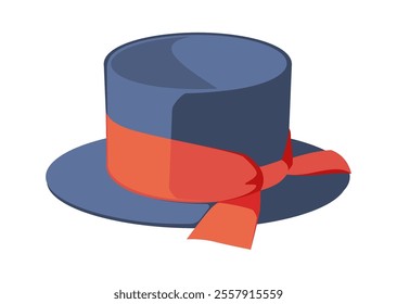 Cartoon male top hat vector illustration