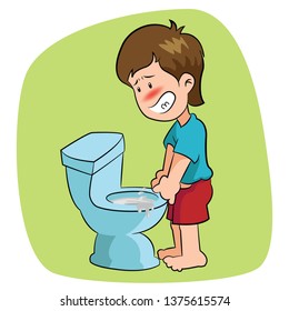 Cartoon male urinal, Bladder inflammation, Frequent urination at night.