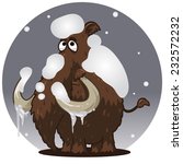 cartoon mammoth in the snow
