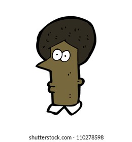 cartoon man with afro