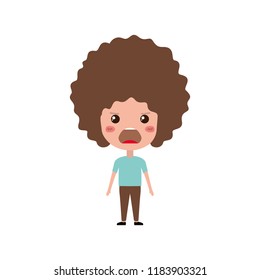 cartoon man angry kawaii character