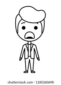 cartoon man angry kawaii character