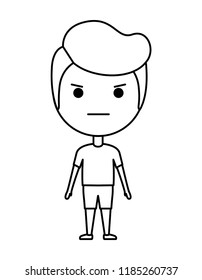 cartoon man angry kawaii character