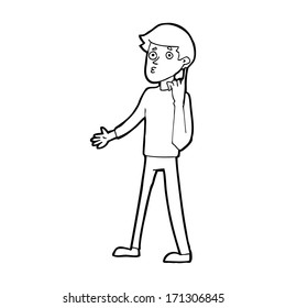 cartoon man asking question