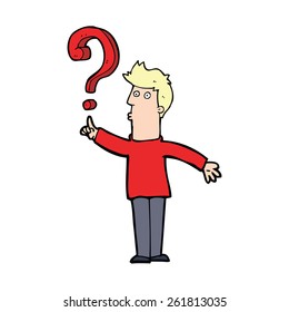 cartoon man asking question