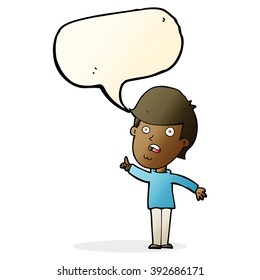 cartoon man asking question with speech bubble