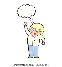 cartoon man asking question with thought bubble