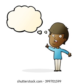 cartoon man asking question with thought bubble
