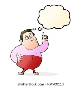 Cartoon-Mann, der Fragen mit Denkblase stellt