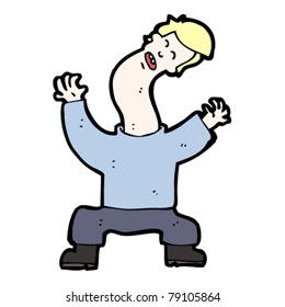 cartoon man with bad neck