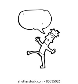  cartoon man balancing