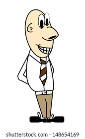 Cartoon Man - with bald head - EPS10