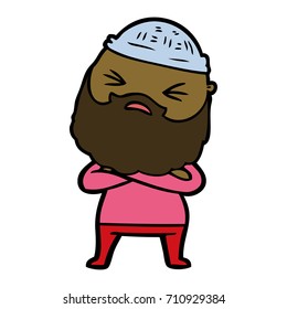 caricaturista con barba