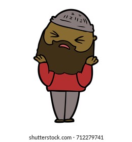caricaturista con barba