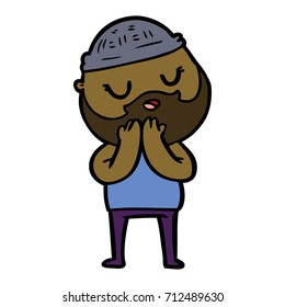 caricaturista con barba