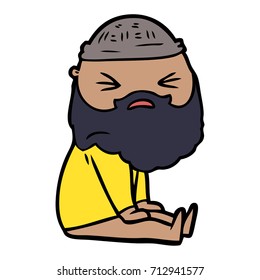 cartoon man with beard