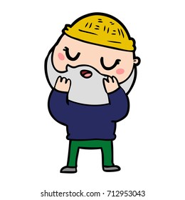 cartoon man with beard