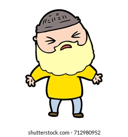 cartoon man with beard