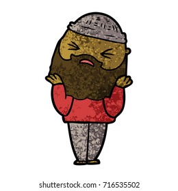 caricaturista con barba