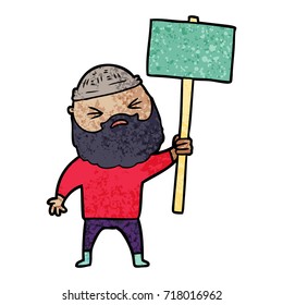 cartoon man with beard