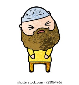 Cartoon-Mann mit Bart