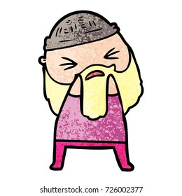 cartoon man with beard